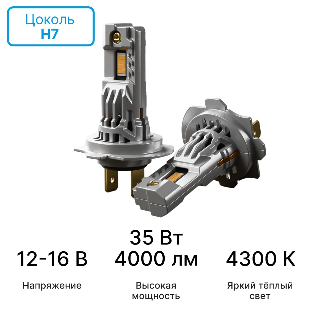 Светодиодные лампы  iBOX VEGA WARM H7